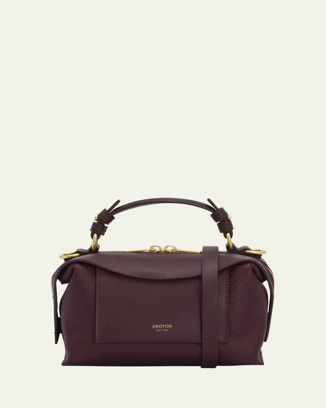 Mica Mini Bowler Leather Top-Handle Bag